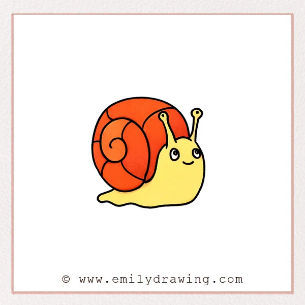 Preview of Cartoon Snail drawing